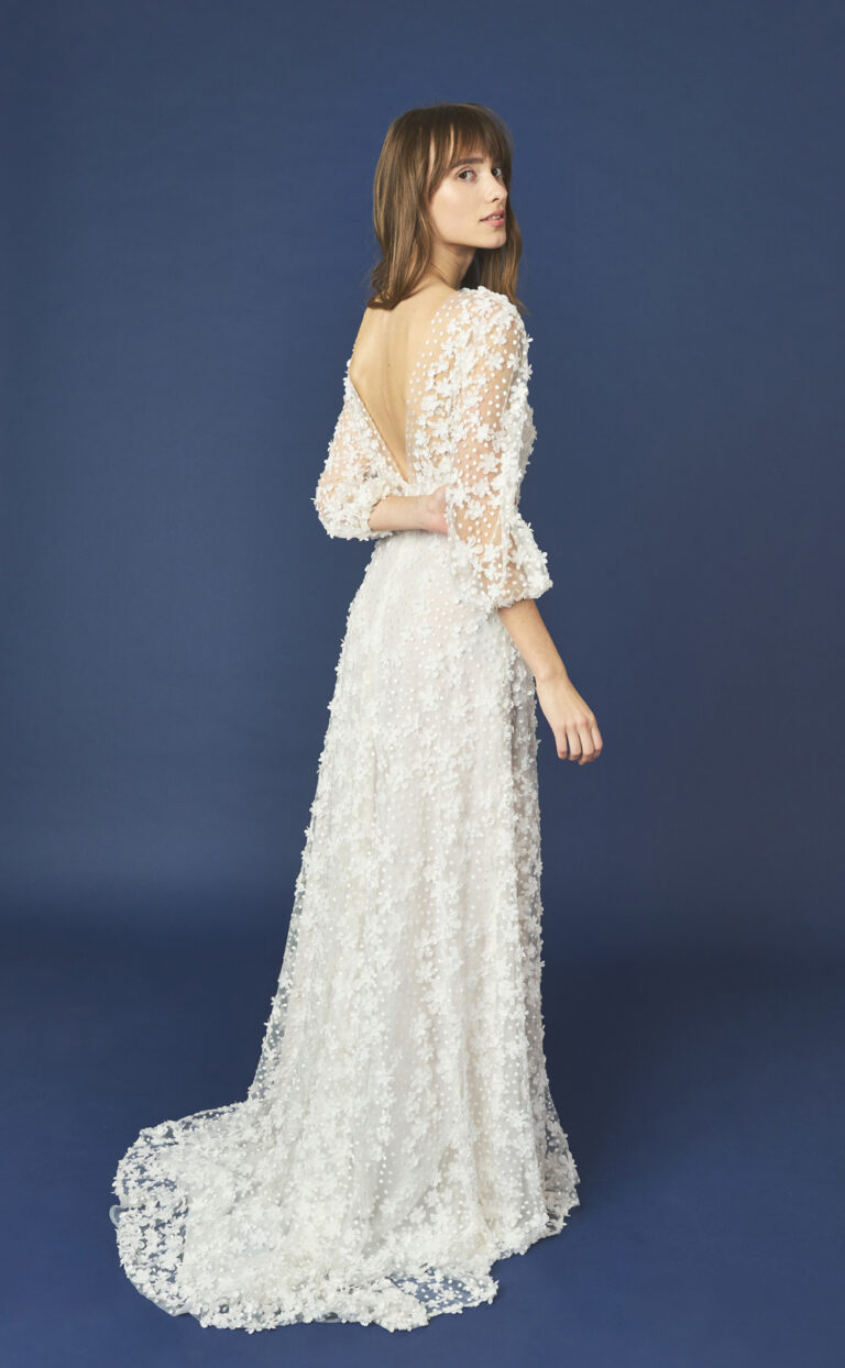 Romantic Wedding Dress: Style Million Flowers Dots