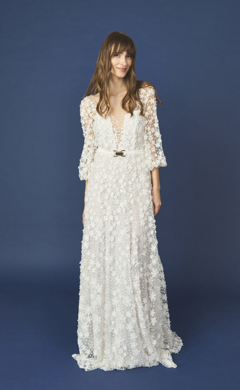 Romantic Wedding Dress: Style Million Flowers Dots