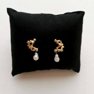 kisui Berlin Brautschmuck Bridalearrings Pearl Perle gold modern fein zart